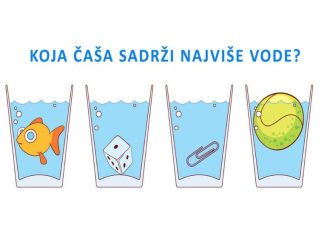 U kojoj čaši ima najviše vode? Samo ljudi sa najvišim IQ daju tačan odgovor za sekund