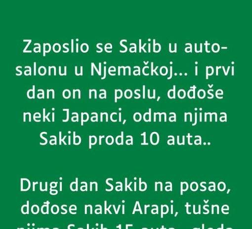U njemačkoj je sakib nedavno postao član jednog auto salona….