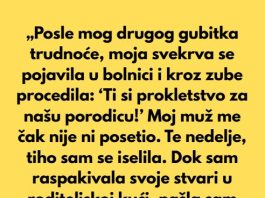 „Posle mog drugog gubitka trudnoće, moja svekrva se pojavila u bolnici i kroz zube rekla…