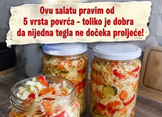 Ovu salatu pravim od 5 vrsta povrća – toliko je dobra da nijedna tegla ne dočeka proljeće!